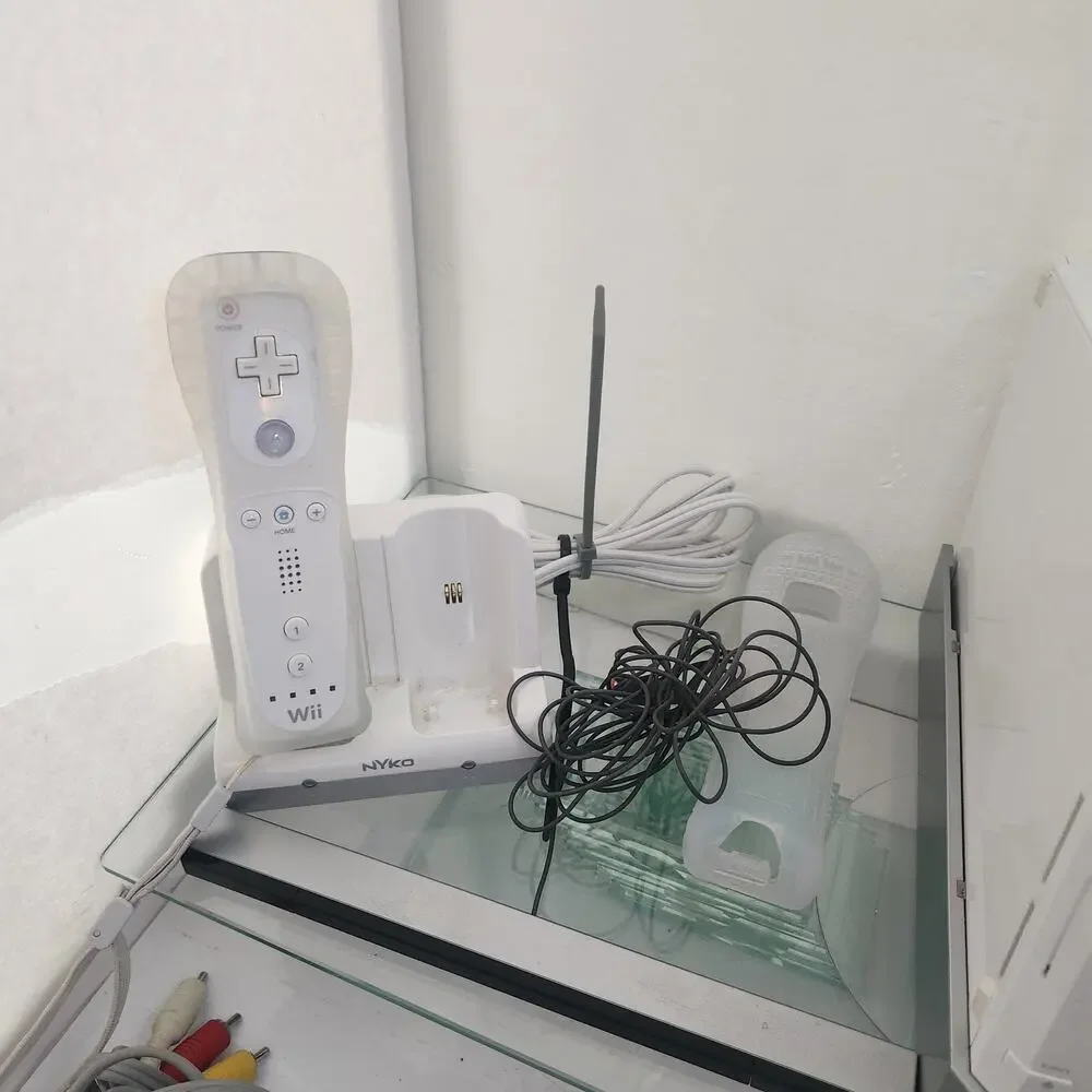 Wii Bundle Console, Controller, Skins, AV Cord, Charging Cord $more tested works